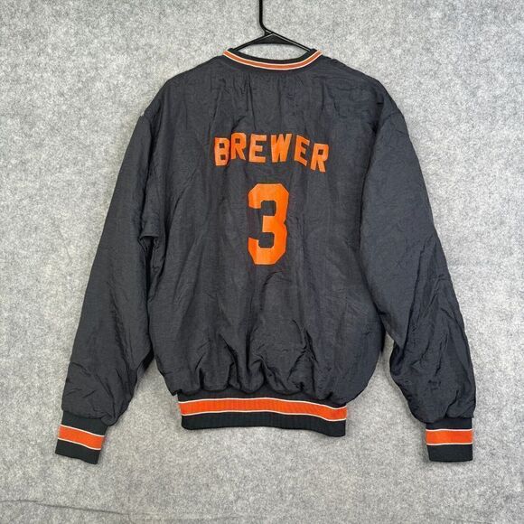 Vintage Holloway Pullover Windbreaker Size Small Lined Black Orange Embroidered - Picture 8 of 8